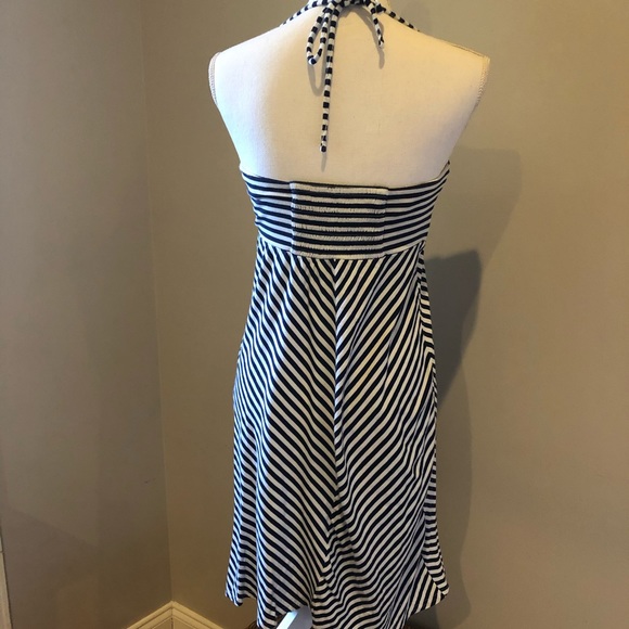 LILLY PULITZER | fun halter dress navy stripe cute - Picture 2 of 6